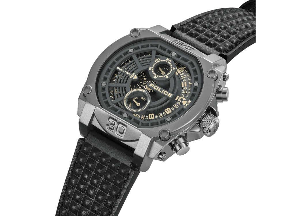 Police Norwood Quartz Watch, 45 mm, Black, PEWGF0040002