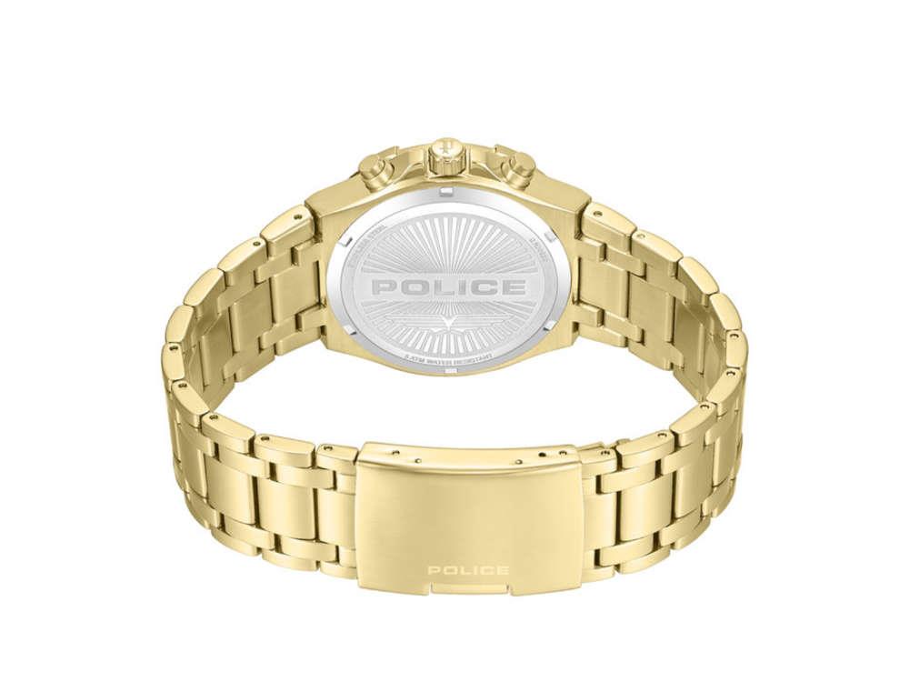 Police Guardian Quartz Watch, PVD Gold, 42 mm, Green, PEWGK0082003