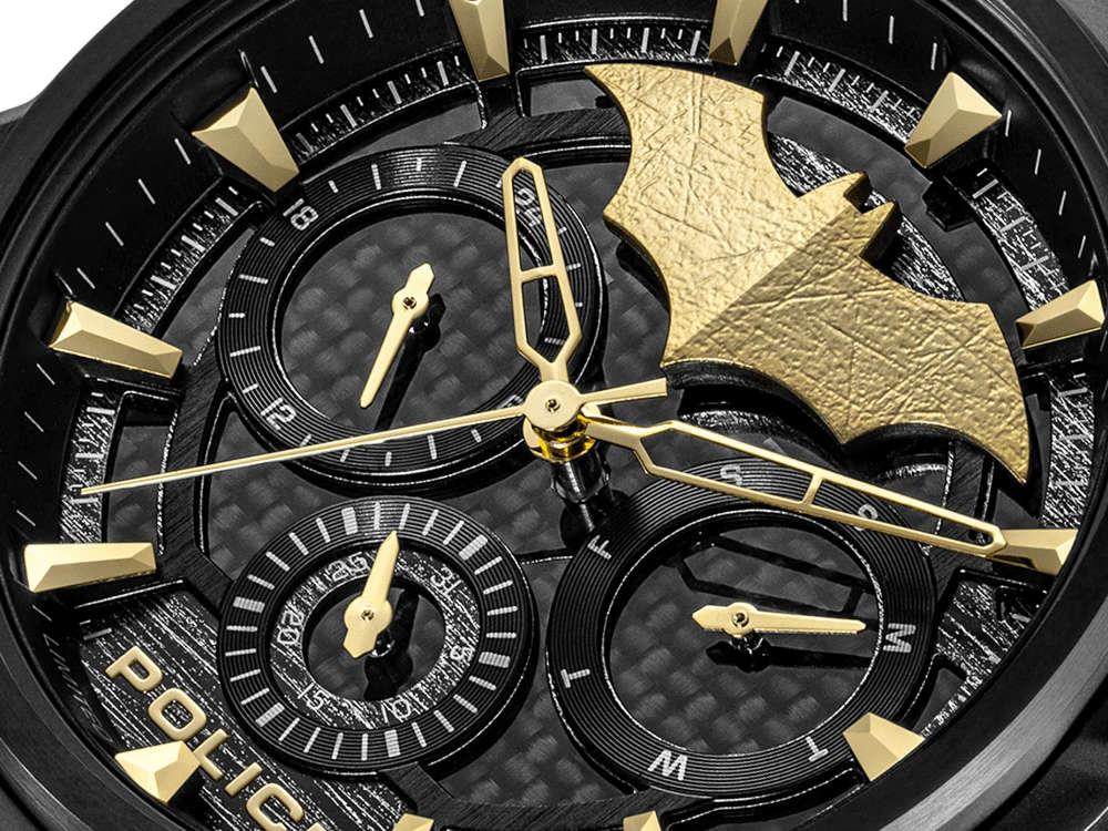 Police Crusader Quartz Watch & Batarang Bracelet Set Limited Ed, PEWGQ0089902