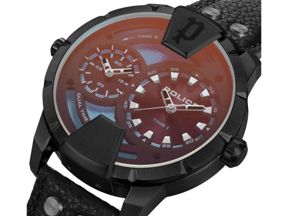 Police Huntley Quartz Watch, PVD, 48 mm, Black, PEWJA0022001