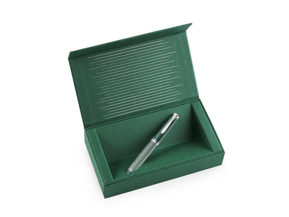 Pelikan M815 Metal Striped Green Fountain Pen, 829090