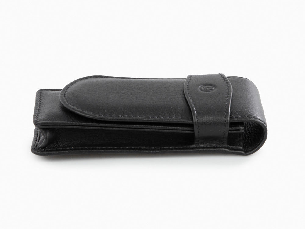 Pelikan 3 Pen Case, Leather, Black, Soft, 923433