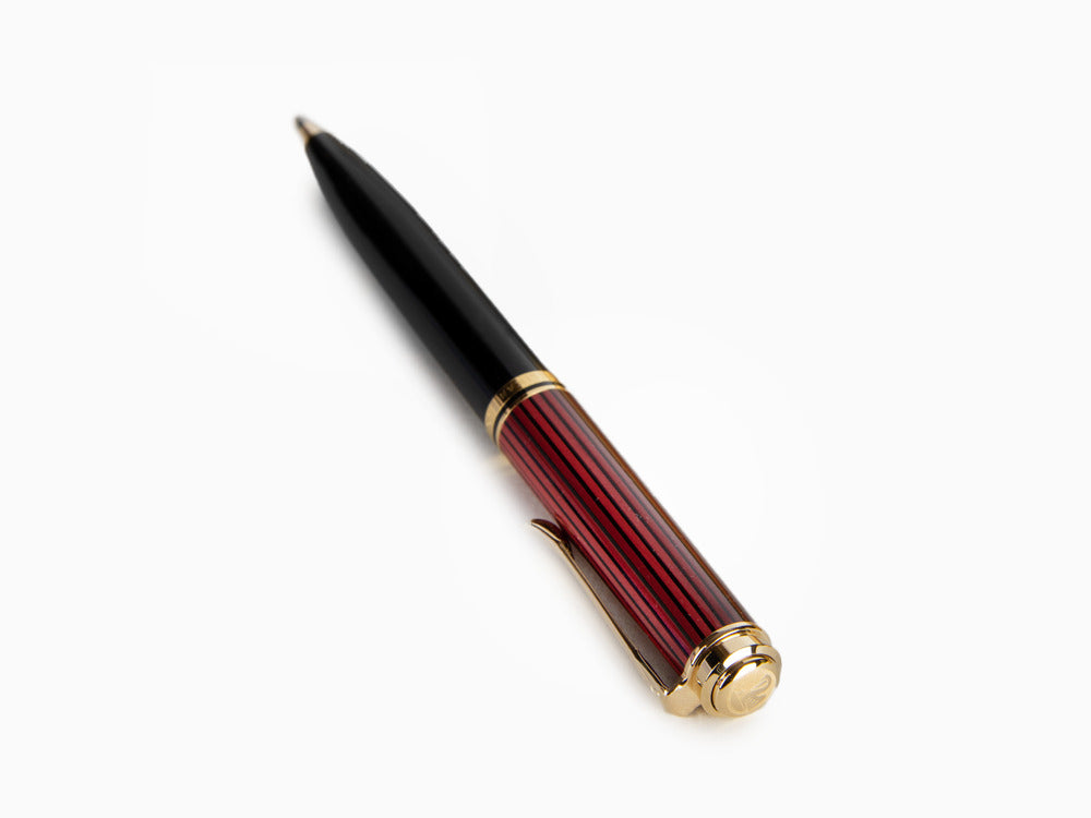 Pelikan K600 Ballpoint pen, Black and red, Gold trim, 928937