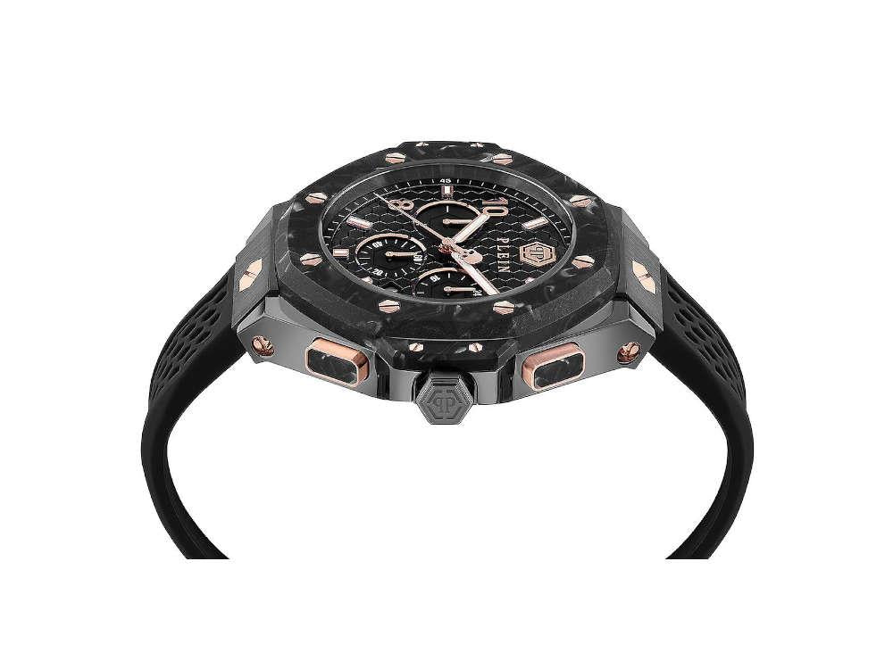 Philipp Plein Chrono Royal Quartz Watch, PVD, Black, 46 mm, PWPRA0524
