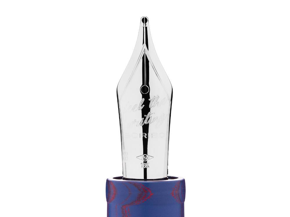Scribo La Dotta Paradisus Fountain Pen, 18K, Blue, DOTFP25PL1803