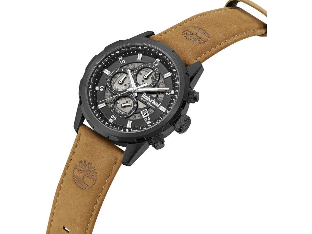 Timberland Hampton Harbour Quartz Watch, PVD, Black, 46 mm, TDWGC0109101