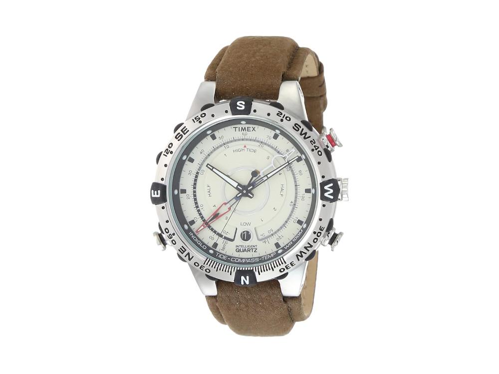 Timex Tide Quartz Watch, Beige, 45 mm, T2N721