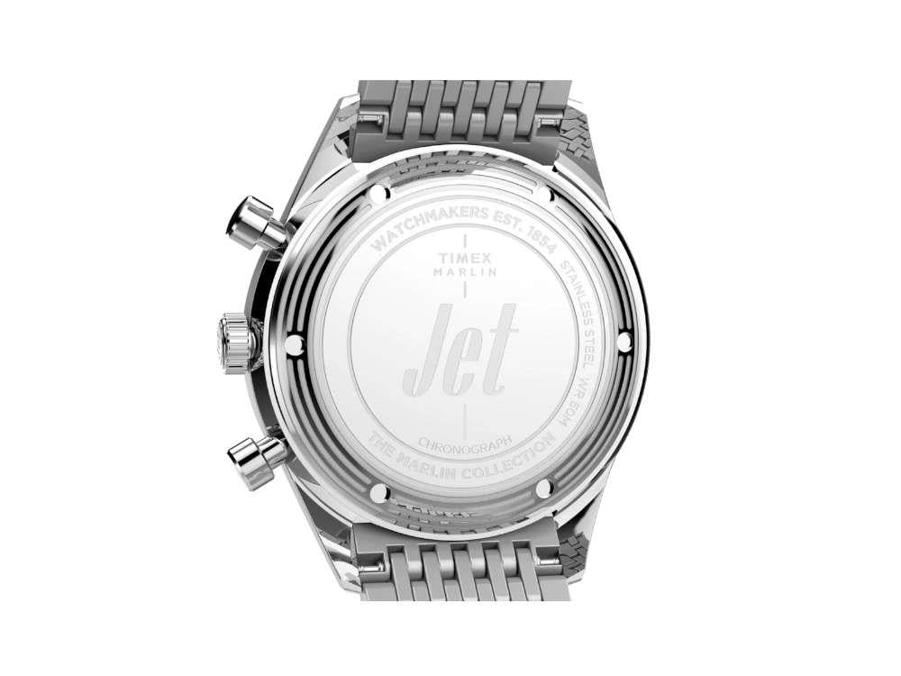 Timex Marlin Jet Quartz Watch, Silver, 40 mm, Chronograph, TW2Y24600