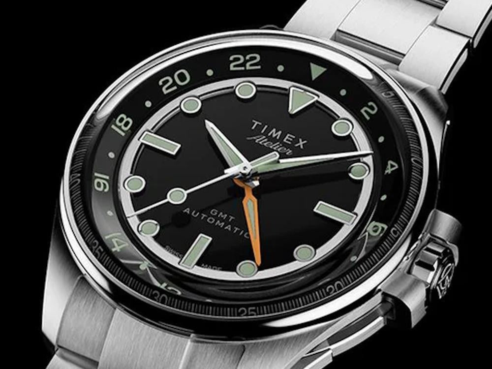 Timex Atelier GMT24 M1a Automatic Watch, Black, 40 mm, TW2Y72300