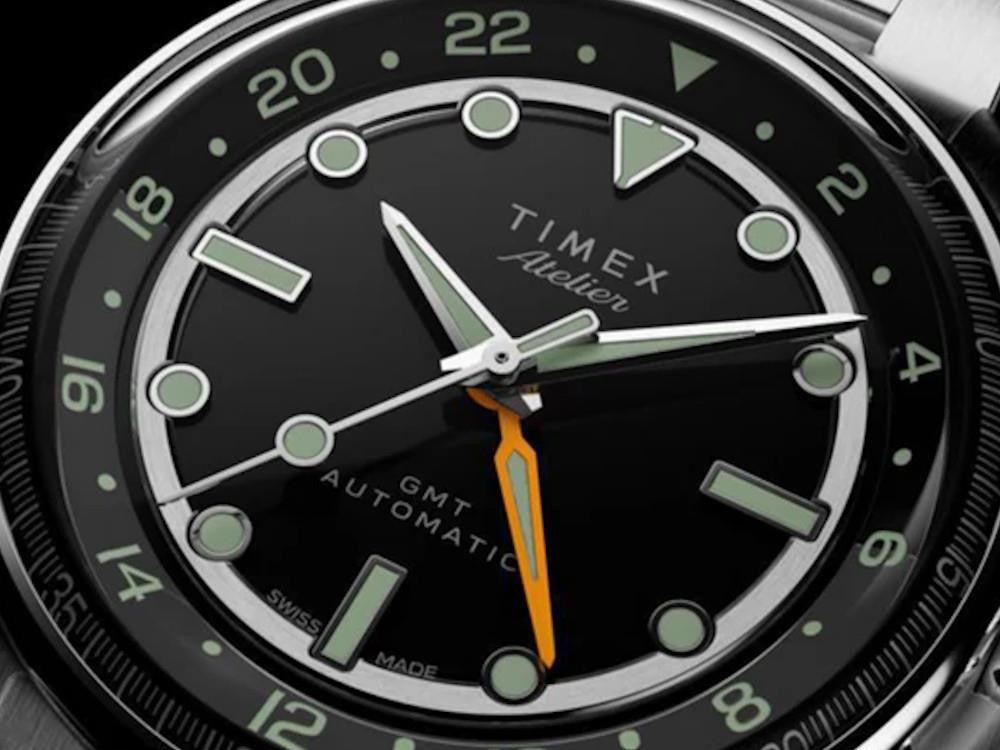 Timex Atelier GMT24 M1a Automatic Watch, Black, 40 mm, TW2Y72300