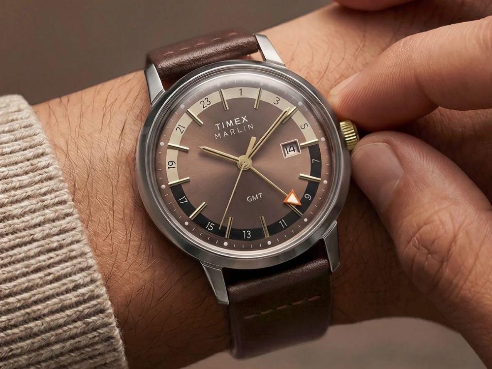 Timex Marlin Quartz Watch, Brown, 40 mm, TW2Y84200