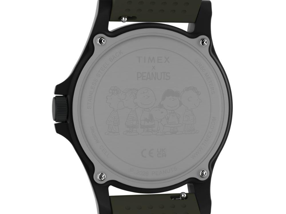 Timex Peanuts Expedition Acadia Quartz Watch, Resin, Green, 40 mm, TW2Y84600