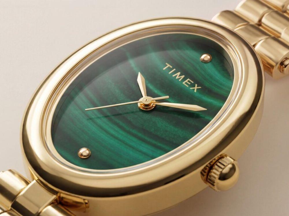 Timex Cavatina Main Line Luxe Quartz Watch, Green, 22 mm, TW2Y86100