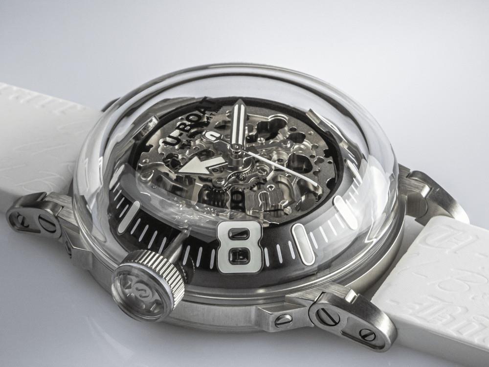 U-Boat U-65 Automatic Watch, Stainless Steel 316L, 44 mm, White, 3346