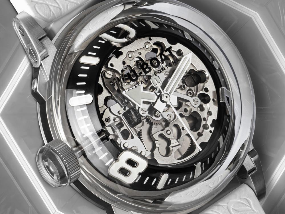 U-Boat U-65 Automatic Watch, Stainless Steel 316L, 44 mm, White, 3346