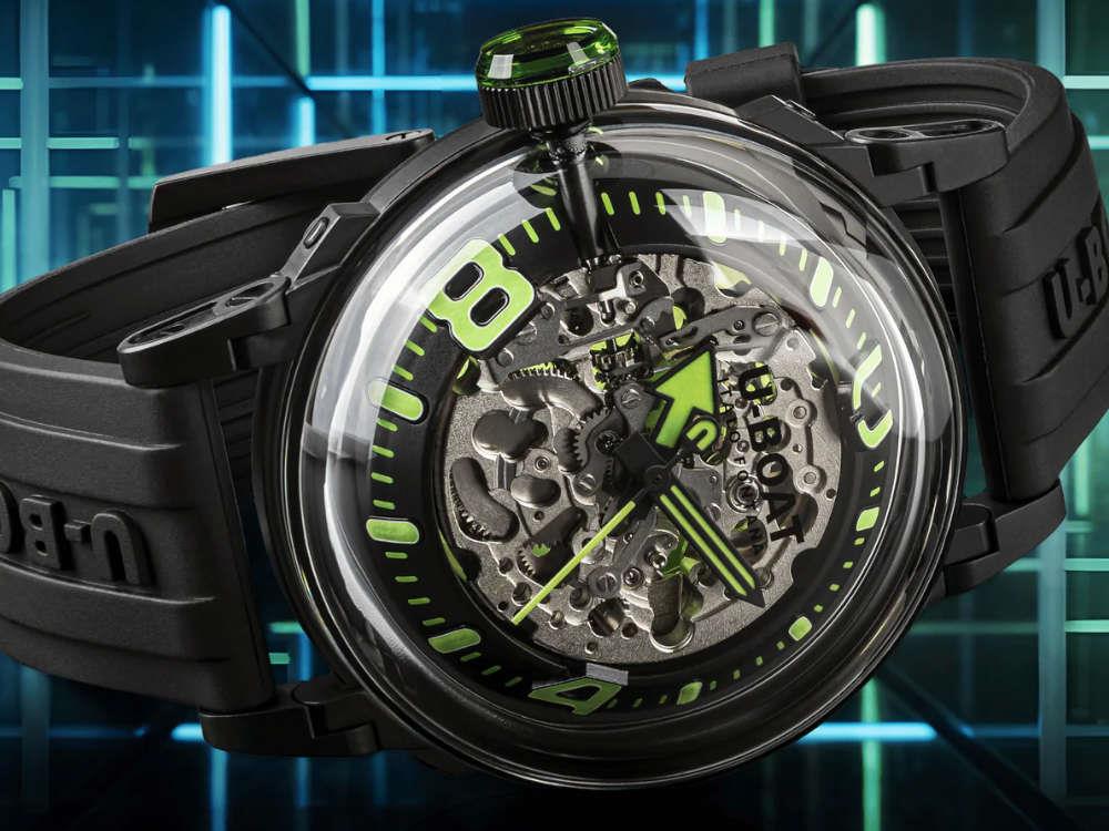 U-Boat U-65 Automatic Watch, Stainless Steel 316L, PVD, 44 mm, Green, 3347