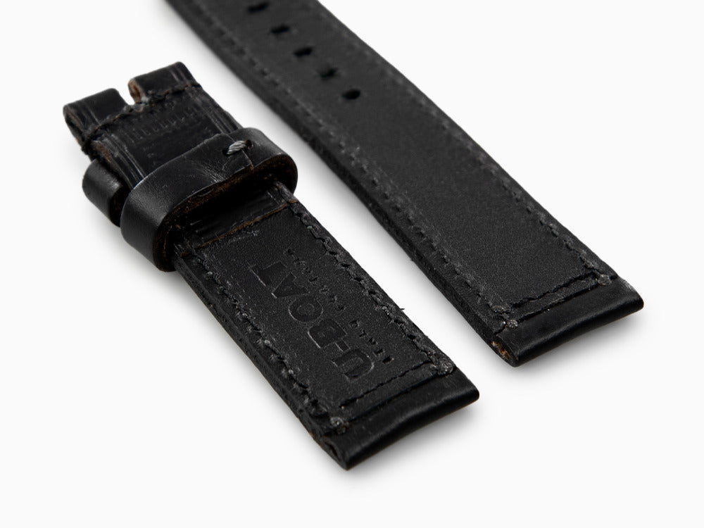 U-Boat Accesorios Strap, Calfskin Leather, Black, 22mm, 8277/Z