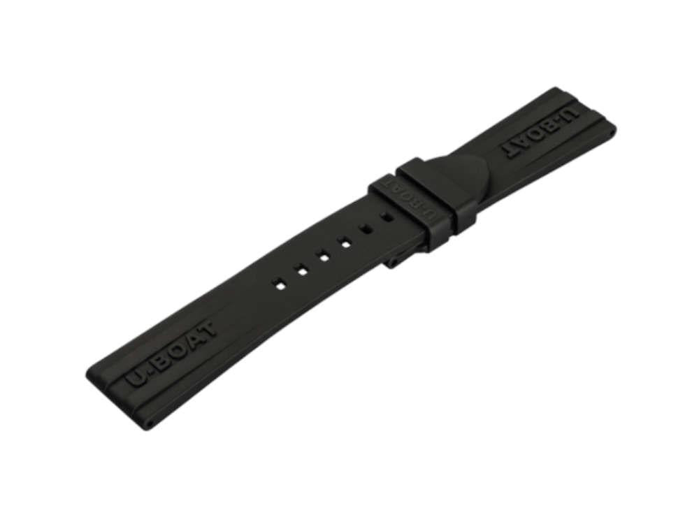 U-Boat Accesorios Strap, Rubber, Black, 23mm., 8476/Z