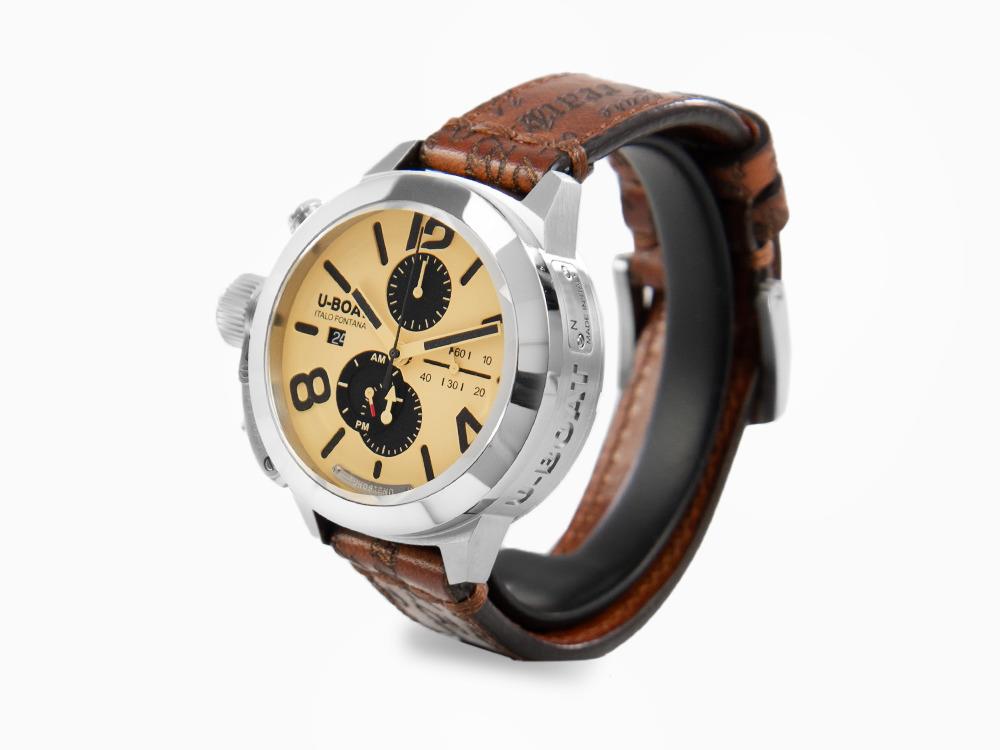 U-Boat Classico Tungsteno Chronograph Automatic Watch, Beige, 45 mm, 9568