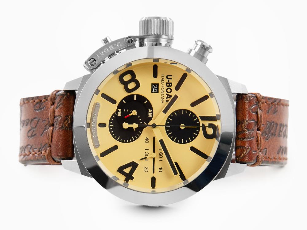 U-Boat Classico Tungsteno Chronograph Automatic Watch, Beige, 45 mm, 9568