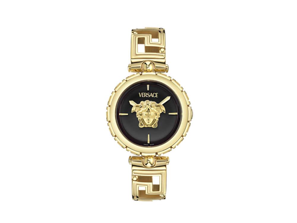 Versace Medusa Jewel Quartz Watch, PVD Gold, Black, 34 mm, VE0B00525