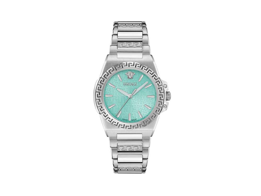 Versace Greca Reaction Quartz Watch, Turquoise, 38 mm, VE0D00325