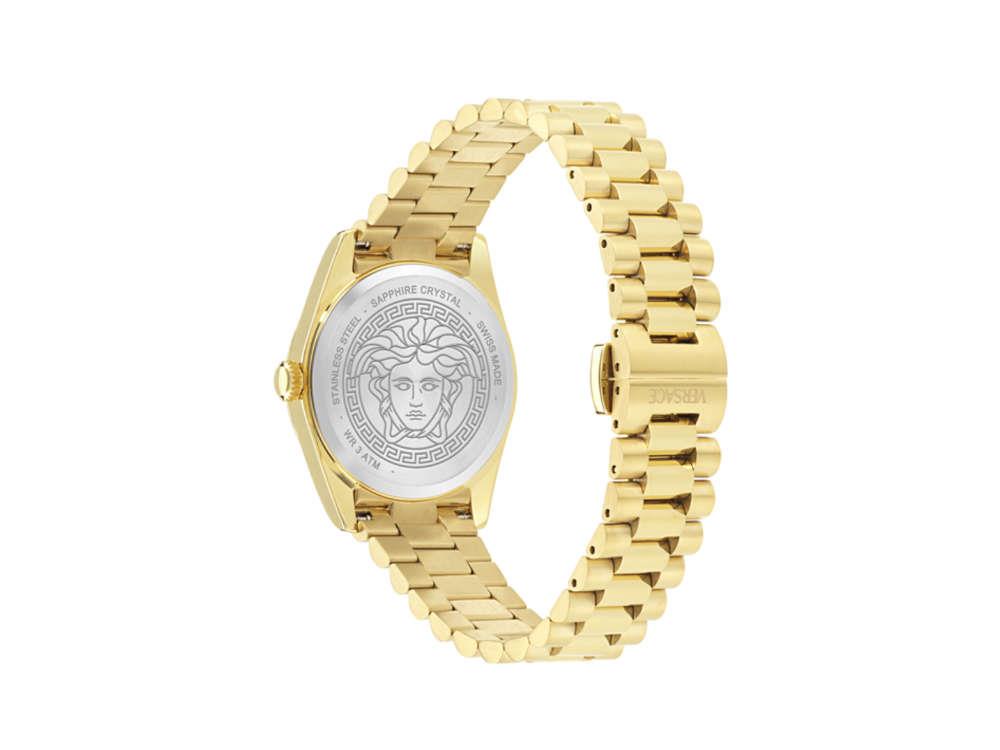 Versace Millenyium Quartz Watch, PVD Gold, Black, 32 mm, VE0E00625