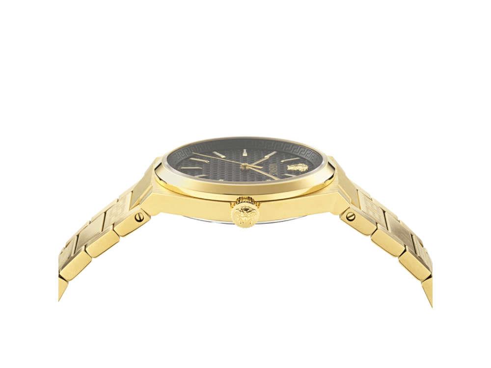 Versace V-Auria Quartz Watch, PVD Gold, Black, 39 mm, VE0F00525