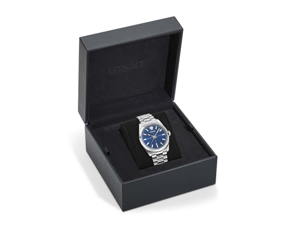 Versace Millenyium Quartz Watch, Blue, 40 mm, Sapphire Crystal, VE0G00325