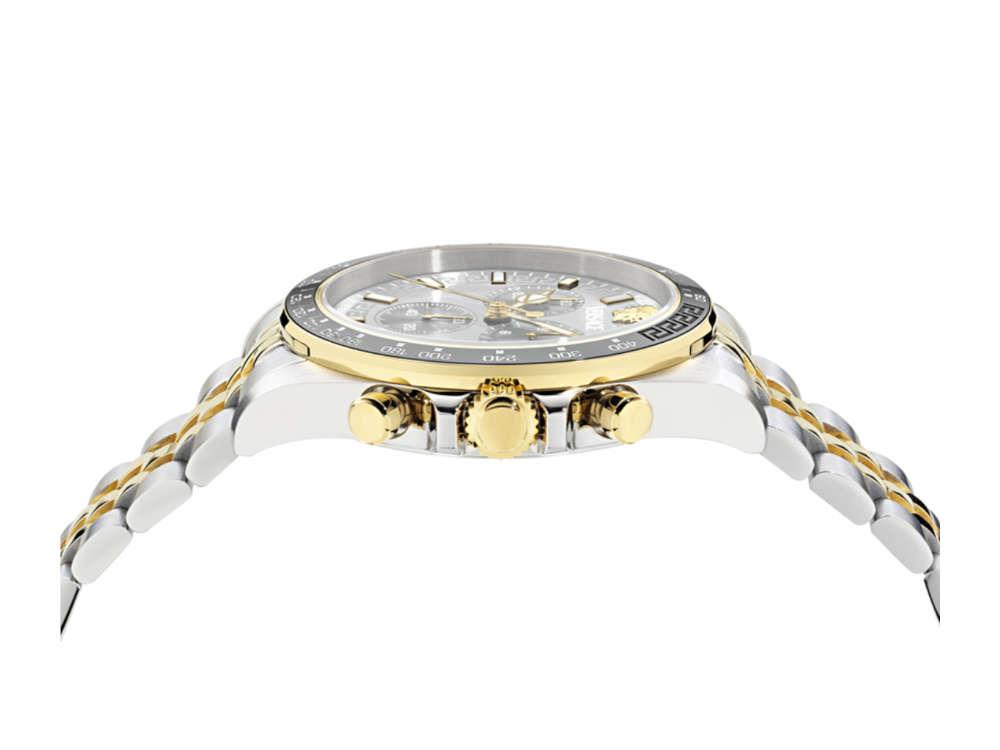 Versace Greca Chrono Wave Quartz Watch, Grey, 43 mm, Sapphire Crystal, VE0H00725