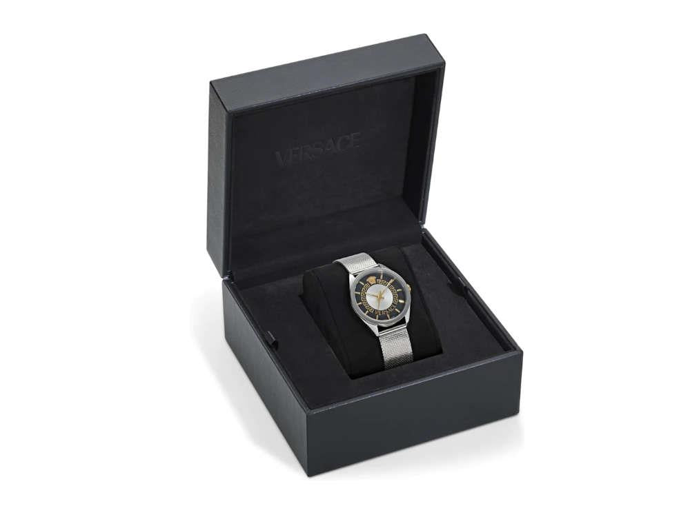 Versace New V Circle Quartz Watch, 36 mm, Sapphire Crystal, VE8A00324
