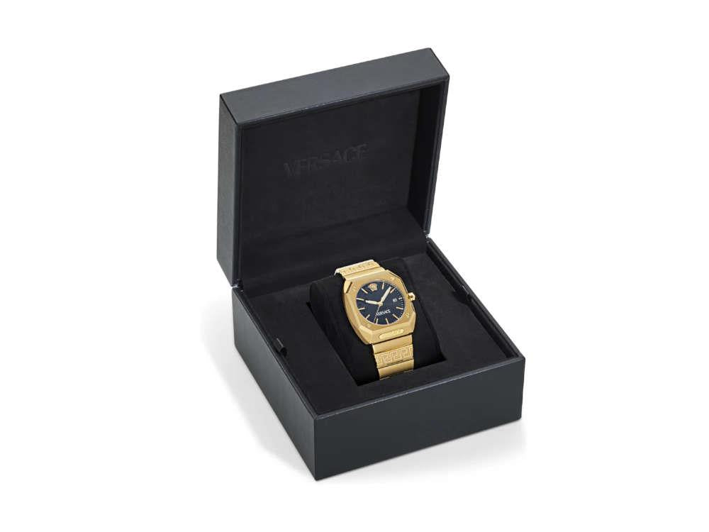 Versace Antares Quartz Watch, PVD Gold, Black, 44 x 41.5 mm, VE8F00424