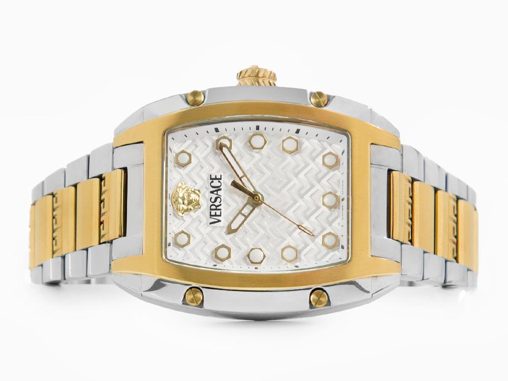 Versace Dominus Lady Quartz Watch, PVD Gold, Silver, 44,8mm x 36mm, VE8K00424