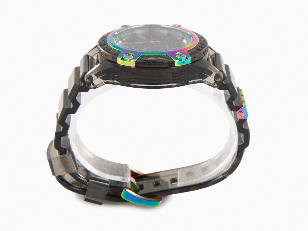 Versace Icon Active Quartz Watch, Polycarbonate, Black, 44 mm, VEZ701022