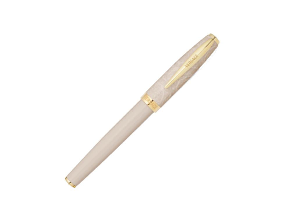 Versace Barocco Rollerball pen, Resin, Pink, Gold plated, VRAD00324
