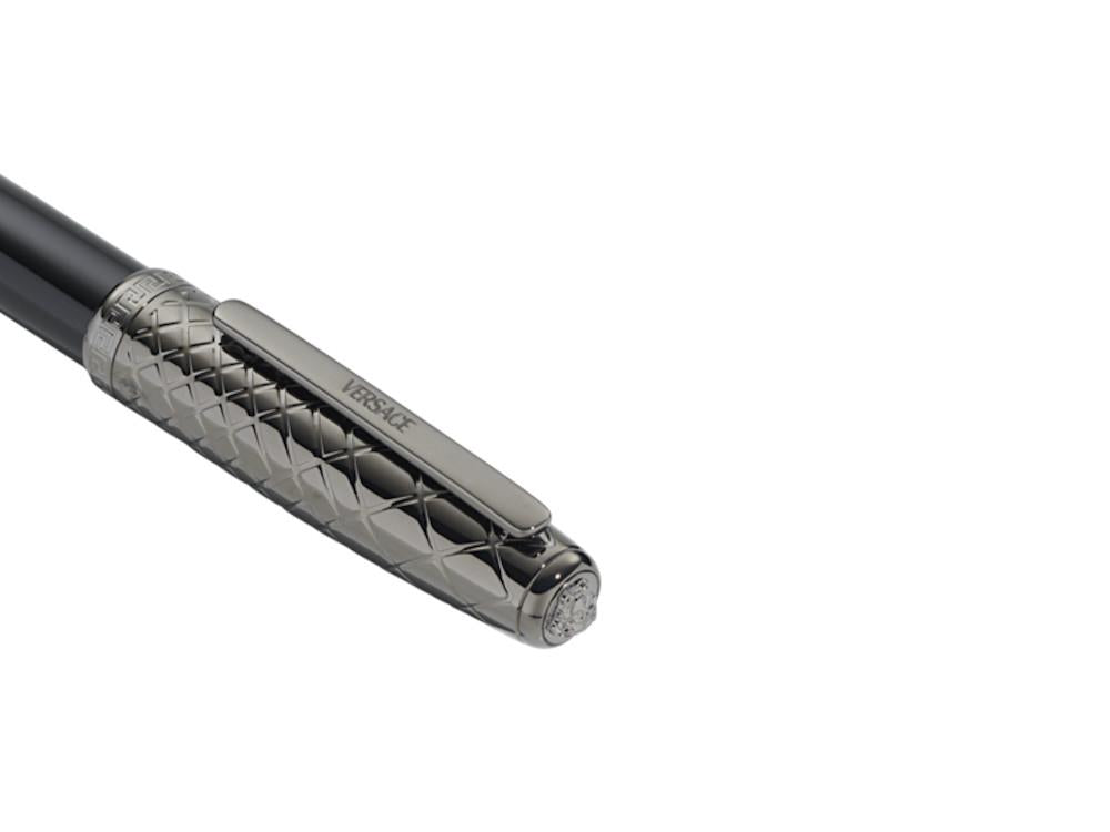 Versace Honos Rollerball pen, Resin, Black, PVD, VRTC00424