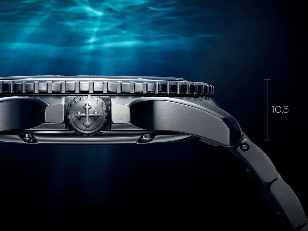 Venezianico Nereide Tungsteno Automatic Watch, 39 mm, Blue, 3121541C