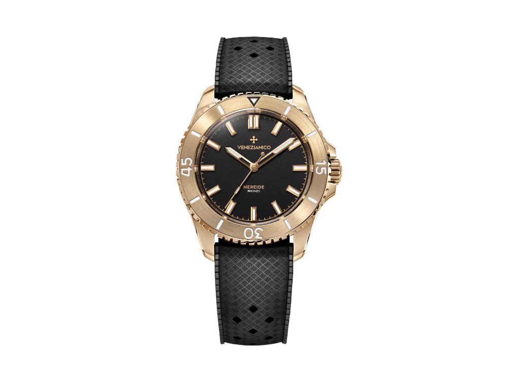 Venezianico Nereide Bronzo Automatic Watch 39 mm, Black, 3121555