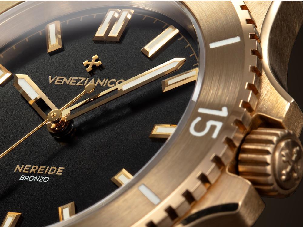 Venezianico Nereide Bronzo Automatic Watch 39 mm, Black, 3121555