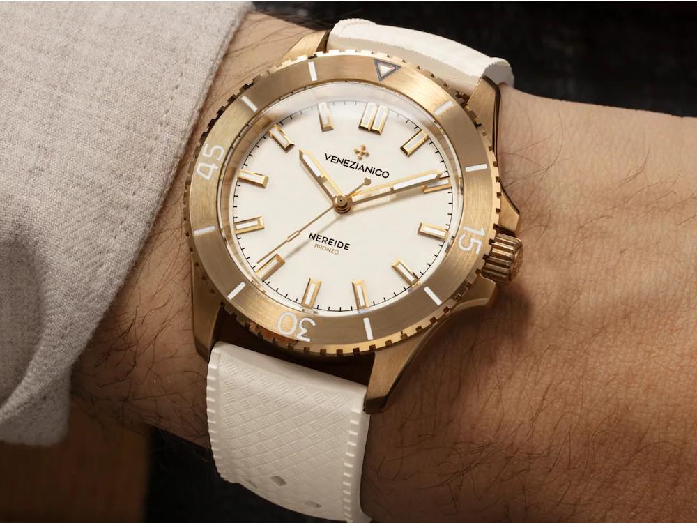 Venezianico Nereide Bronzo Automatic Watch 39 mm, White, 3121556