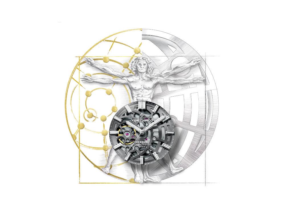 Venezianico Nereide Ultraleggero Automatic Watch, 42 mm, Grey, 3921508