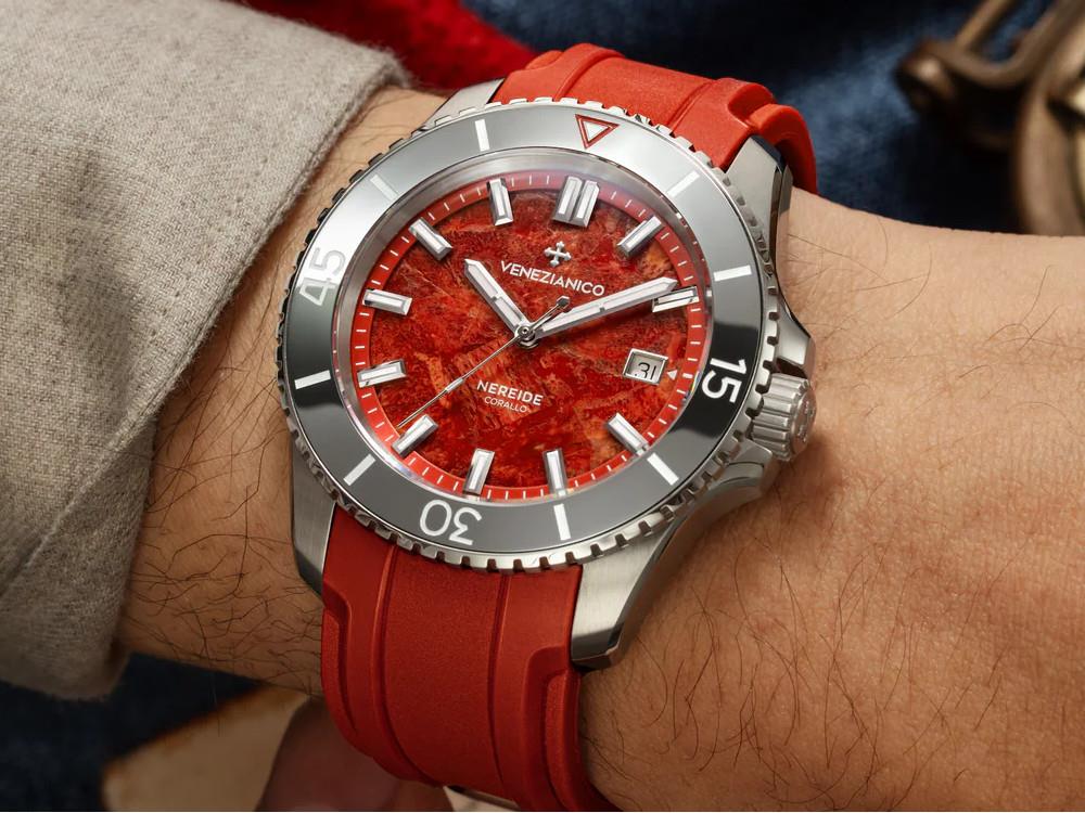 Venezianico Nereide Corallo Automatic Watch, 42 mm, Red, 4521546