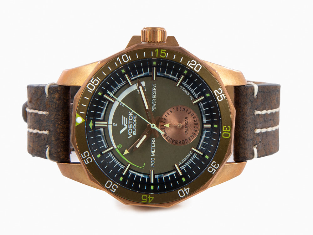 Vostok Europe Rocket N-1 Automatic Watch, Bronze, Green, 46mm, NE57-225O565