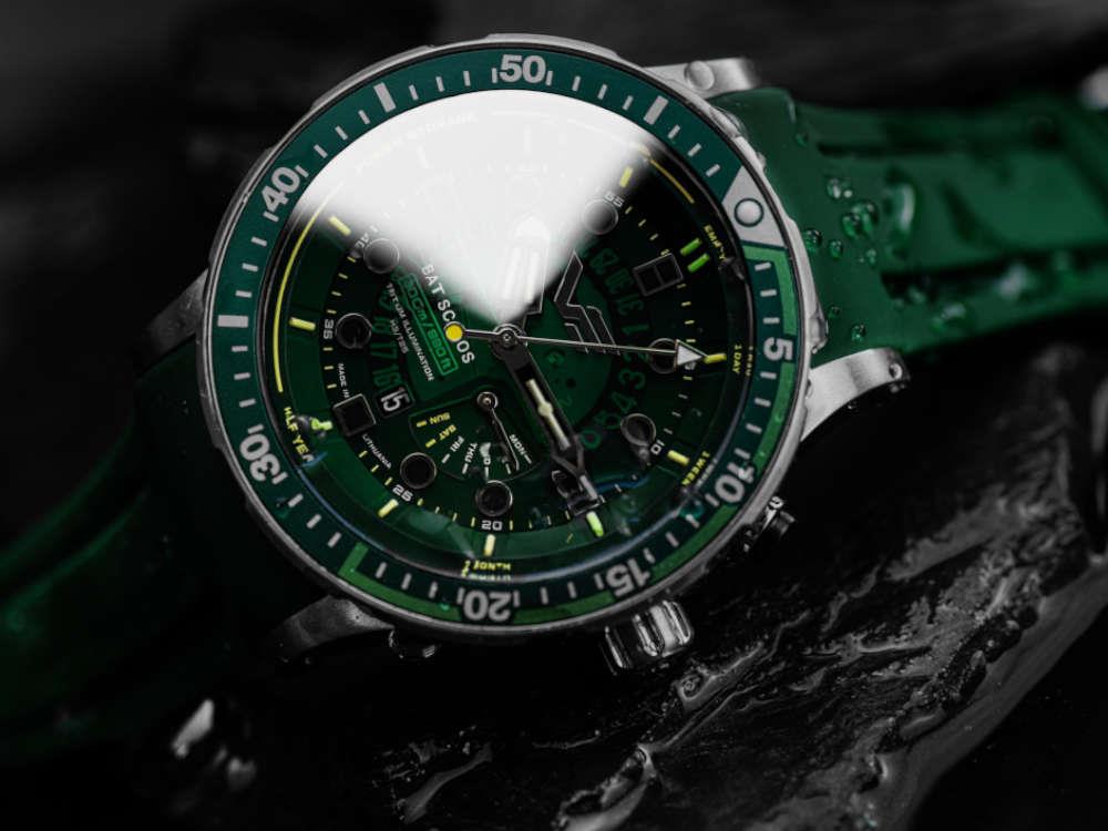 Vostok Europe Batiscafos Quartz Watch, Green, 49.7 mm, PX84-511A770-L-BR