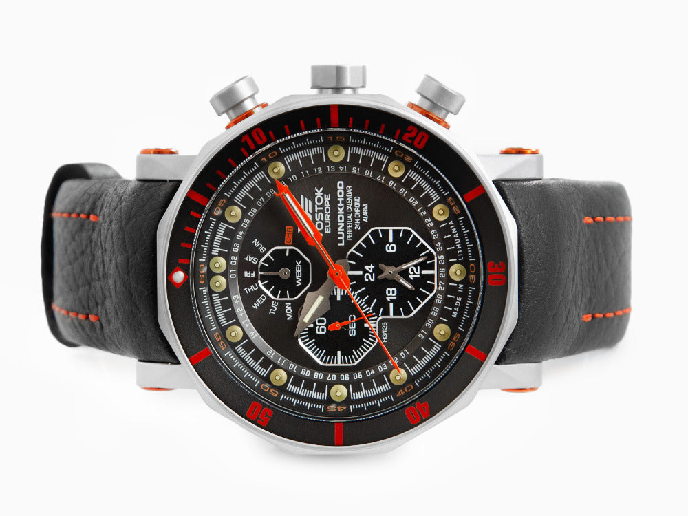 Vostok Europe Lunokhod-2 Quartz Watch, 49 mm, Tritium, Chrono, YM86-620A506