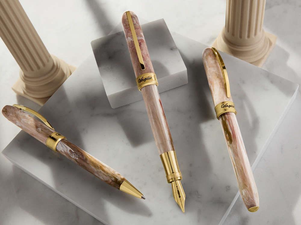 Visconti Comedia Virgilio Ballpoint pen, Acrylic, Pink, Gold plated, KP10-53-BP