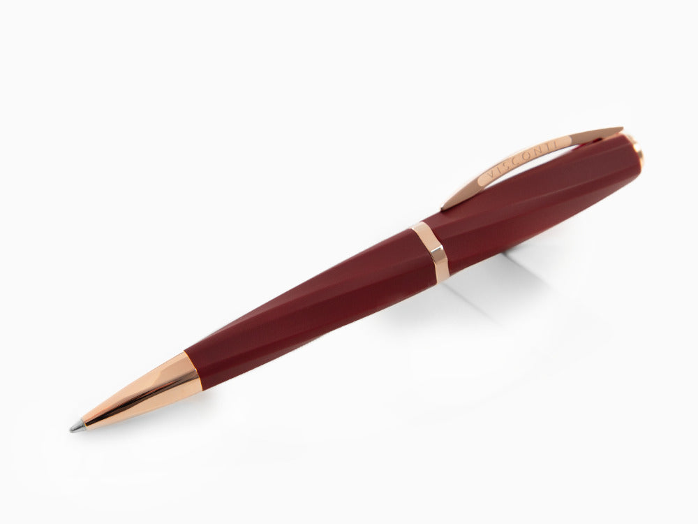 Visconti Divina Bordeaux Matte Ballpoint pen, Resin, Rose Gold PVD, KP18-14-BP
