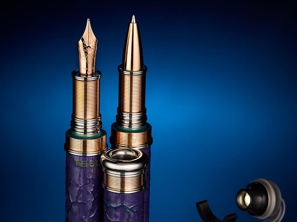 Visconti Tesla Rollerball pen, Resin, Blue, Limited Edition, KP63-01-RB