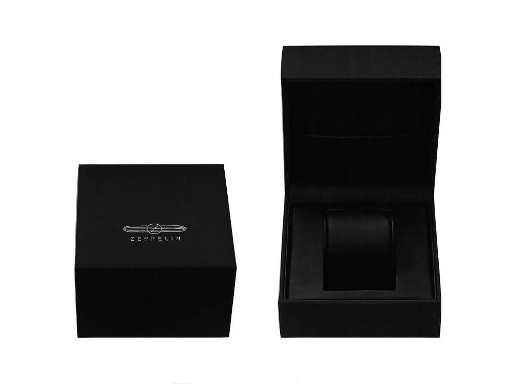 Zeppelin Captain Line Automatic Watch, Black, 42 mm, Leather strap, 8662-2