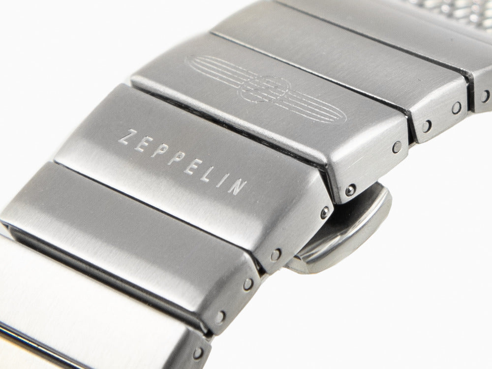 Zeppelin 100 Years Zeppelin Ed. 1 Quartz Watch, Green, 42 mm, Mesh, 8680M-4